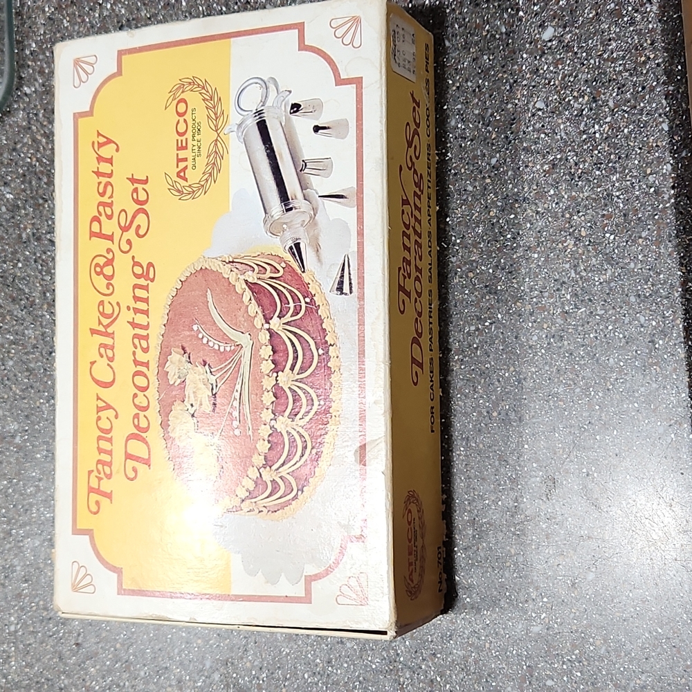 Vintage Cake Decorating Set.